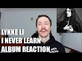 LYKKE LI - I NEVER LEARN ALBUM REACTION