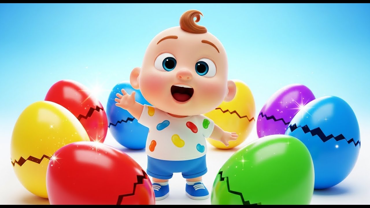 Huevos de colores: aprende los colores con música para niños