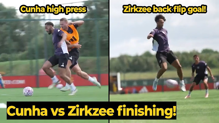 Matheus Cunha challenges Zirkzee to finishing skills during first training at Manchester United