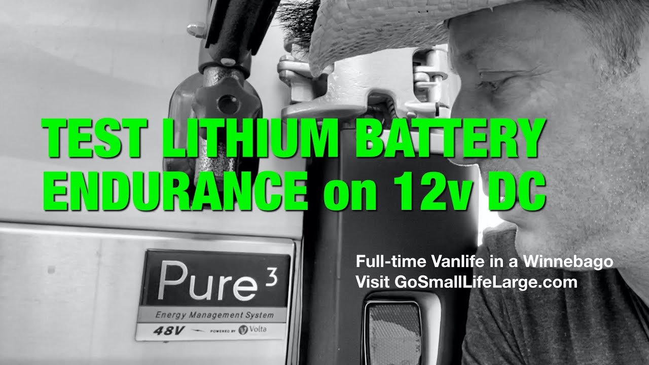 TEST LITHIUM BATTERY ENDURANCE on 12v DC from Pure3 by Volta Full
