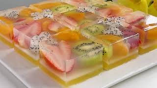 Fruit Jelly Cubes | Agaragar Recipes | 果冻块食谱 | 燕菜糕食谱