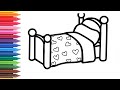 How to draw a bed for children 🌈/ Cómo dibujar una cama para niños/Cara menggambar tempat tidur