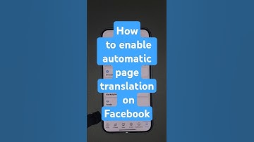 How to enable automatic page translation on Facebook