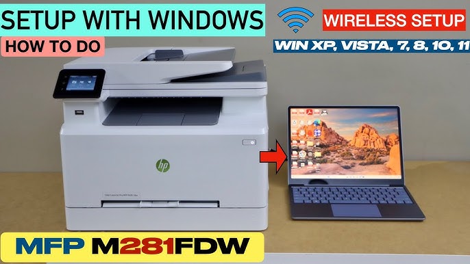 HP Color LaserJet Pro MFP M281fdw Printer Wireless Network Setup Tutorial -  YouTube