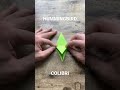 Hummingbird paper origami tutorial  how to make easy colibri origami bird  diy hummingbird