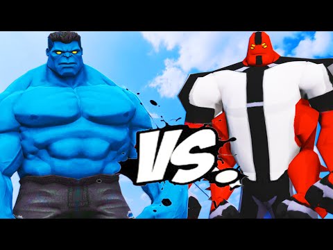 BLUE HULK VS FOUR ARMS (BEN 10) - EPIC BATTLE