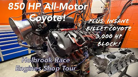 850 HP All-Motor Coyote at Holbrook Racing Engines...