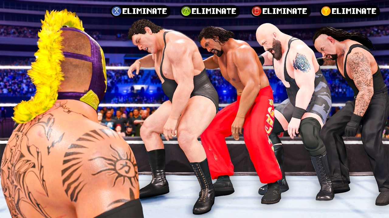What if You Had Giants VS Tiny Wrestlers in a Royal Rumble?