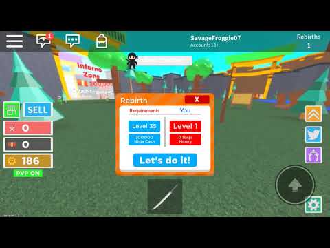 ROBLOX Ninja Masters! 1st Rebirth!!