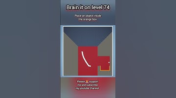 brain it on level 74 with 3 star|| place an object inside the orange box #shorts #short #youtube
