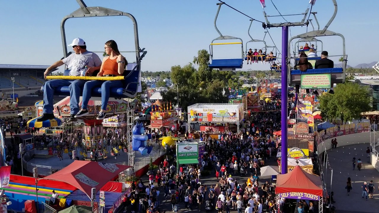 Riding the Sky Ride at the Arizona State Fair - YouTube