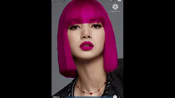 #Lisa #hair dye and light makeup design ❤️