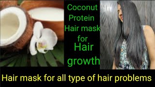 Coconut milk mask for Dry fizzy damaged hair protein hair mask for hair growth hair conditioning