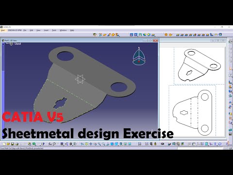 CATIA V5 Sheetmetal design Exercise- Tutorial for beginners