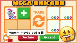 15 LATEST OFFERS FOR MEGA UNICORN!! TRADED FOR A GOOD WIN!! Rich Servers Adopt me!