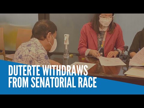 Duterte withdraws from senatorial race