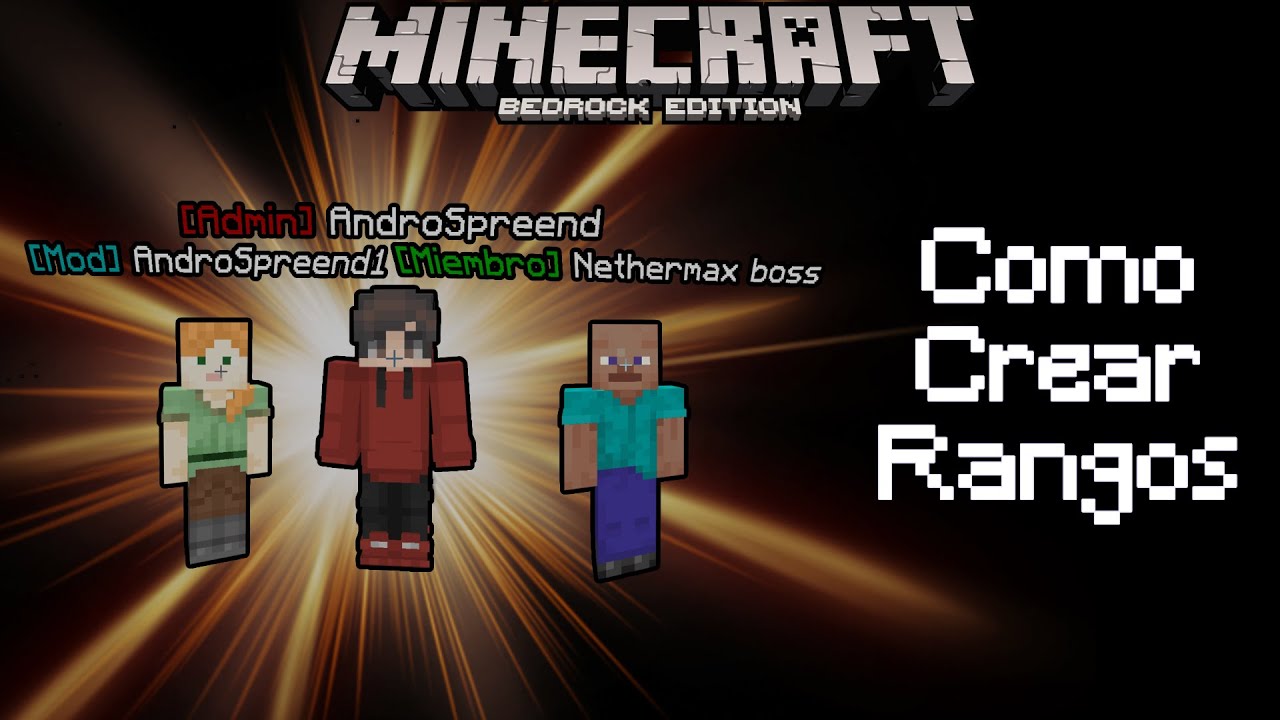 Como Crear Rangos "Change Nametags" Minecraft Bedrock YouTube