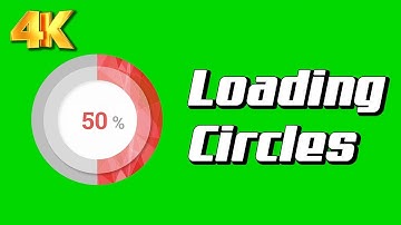 4K Loading Circle Green Screen (Percentage)