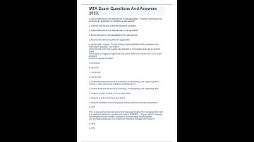 MTA Exam Questions And Answers 2023 pdf
