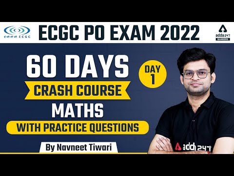 ECGC PO EXAM 2022 Notification | Maths | 60 Days Crash Course #1 | By Navneet Tiwari