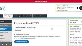 Common App Recommenders & FERPA Tutorial screenshot 4