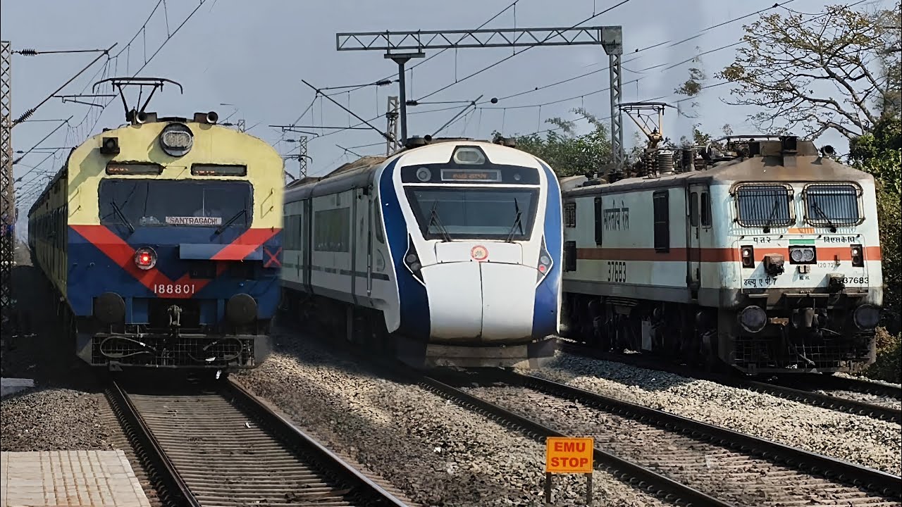 [Wap-7 v/s Vande Bharat Sleeper Express]  🔥⚡130 kmph Trains Premium Trains Of Indian Railways #train
