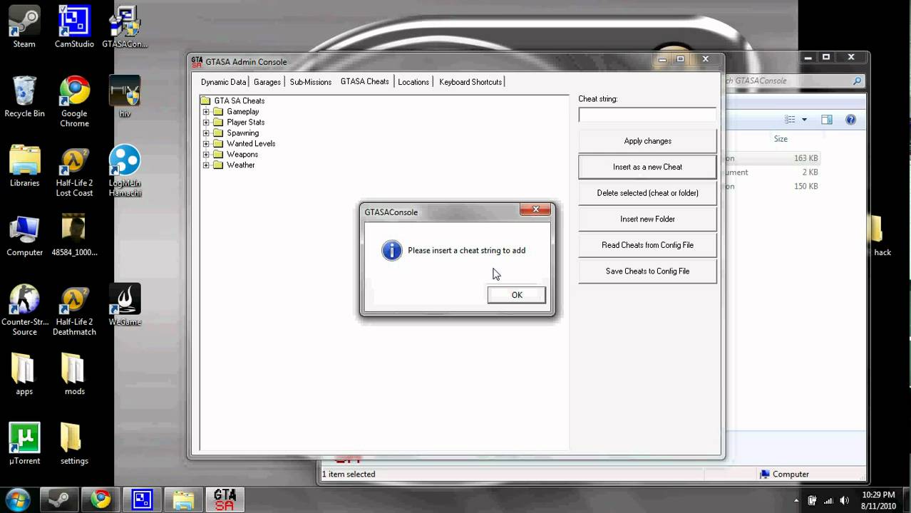 Grand Theft Auto San Adrease Admin Console - YouTube