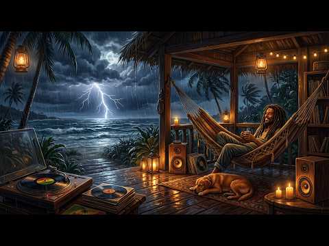 Thunderstorm Jungle Retreat 🌩️ Deep Roots Reggae & Rain Sounds