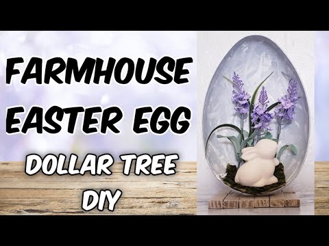 Farmhouse Easter Egg Decor / Dollar Tree DIY - YouTube