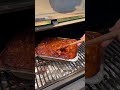 Loaded peach and bourbon baked beans