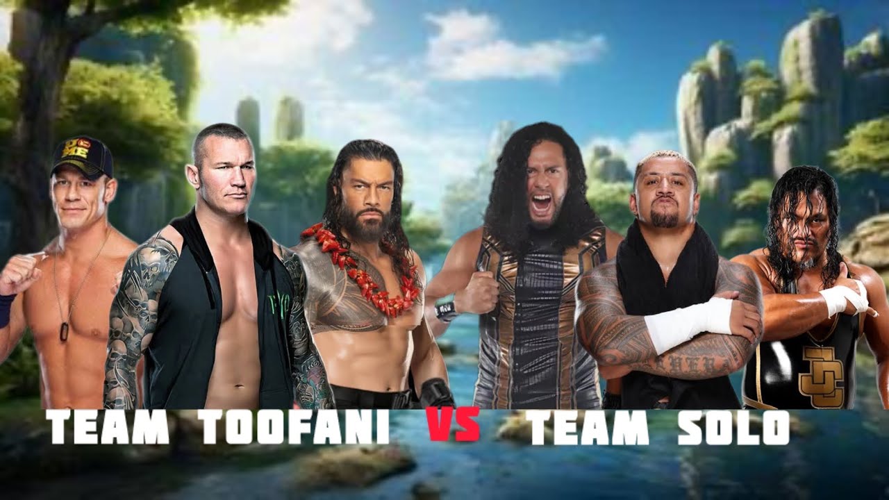 John cena Roman reigns & Randy orton vs Solo sikoa Tala tonga & Jeff cobb : wwe2k25 gameplay
