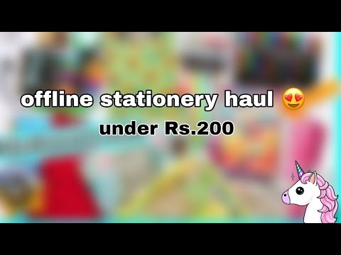 offline stationery haul 😍/under Rs.200/doll world❤️