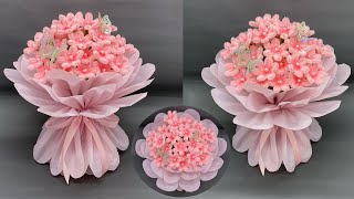 Diy How To Make A Flower Bouquet From Pipe Cleaner Easily Wrapping A Round Flower Bouquet