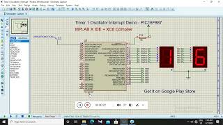 PIC16F887 - Timer 1 Oscillator Interrupt Demo - "PIC Projects" Mobile App
