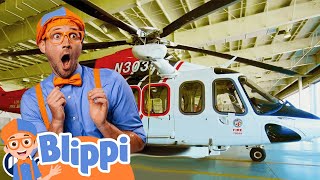 Blippi Explores a Firefighting Helicopter - Educational Videos for Kids