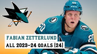 Fabian Zetterlund (#20) All 24 Goals of the 2023-24 NHL Season