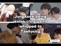 Taekook/vkook-jungkook being only clingy and whipped to Taehyung