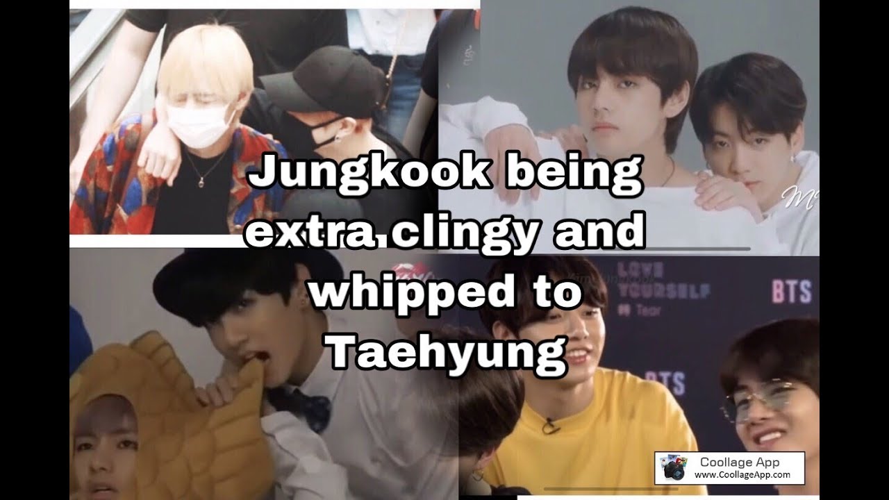 Taekook/vkook-jungkook being only clingy and whipped to Taehyung
