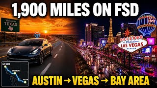 1,900 Miles on FSD — Austin → Vegas → Bay Area | Full Tesla Road Trip Review 🚗⚡