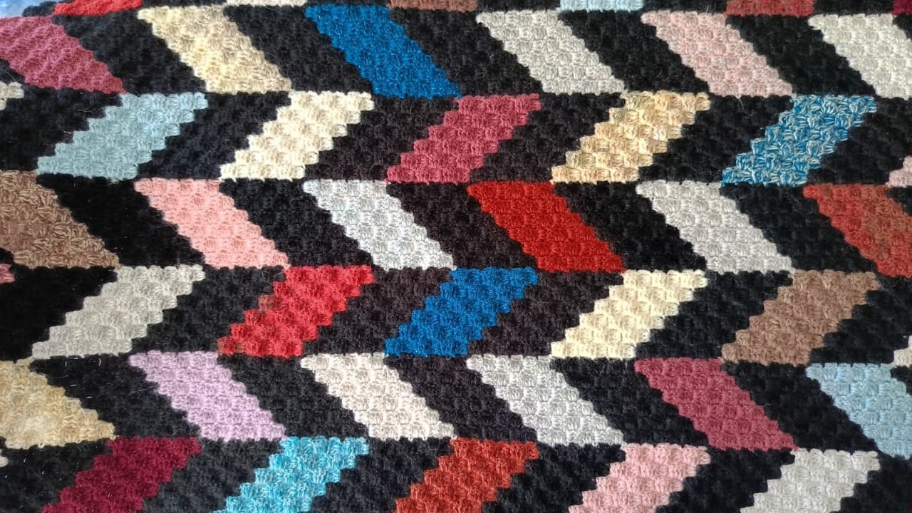 C2C Köşeden Köşeye Tığ İşi Battaniye Yapımı | Step by Step Corner to Corner Crochet Blanket Tutorial