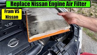 Replace Engine Air Filter Nissan Frontier D40 Xterra Pathfinder OEM Nissan Air Filter.