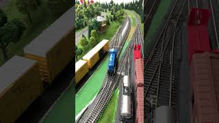 60 ft box car run around moves with the Conrail SW1500