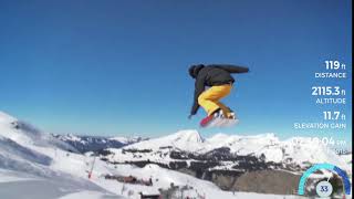 Snowboarding using Telemetry from iOS app Myk for GoPro screenshot 3