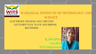 ELECTRONIC DEVICES AND CIRCUITS#L7//WITSCONNECT//