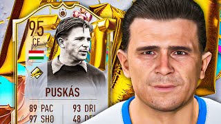 5⭐ WEAK FOOT! 🤩 95 FUT Birthday Icon Puskas Player Review - FIFA 23 Ultimate Team