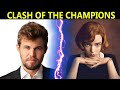Magnus Carlsen vs Beth Harmon | Who's Better at Chess? | The Queen's Gambit Netflix