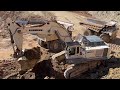 Liebherr 984 Excavator Loading Caterpillar 777 Dumpers - Sotiriadis/Labrianidis Mining Works