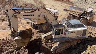 Liebherr 984 Excavator Loading Caterpillar 777 Dumpers  Sotiriadis/Labrianidis Mining Works