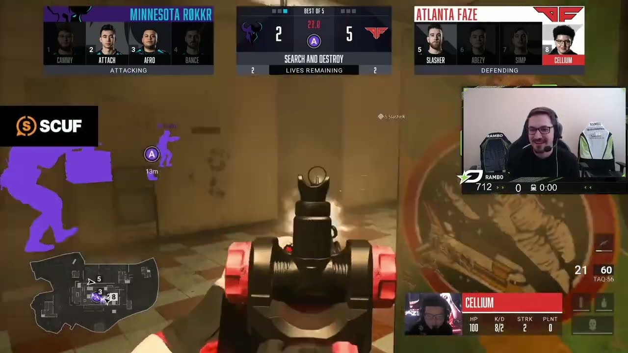 Rambo and Karma react to CRAZY plays from Cellium and Afro