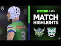 NRL 2023 | Canberra Raiders v New Zealand Warriors | Match Highlights